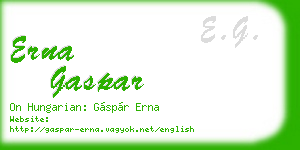 erna gaspar business card